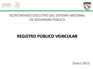 SECRETARIADO EJECUTIVO DEL SISTEMA NACIONAL DE SEGURIDAD P ÚBLICA