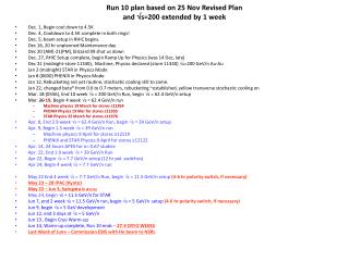 Run 10 plan based on 25 Nov Revised Plan and s=200 extended by 1 week
