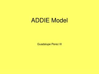 ADDIE Model