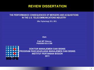 REVIEW DISSERTATION