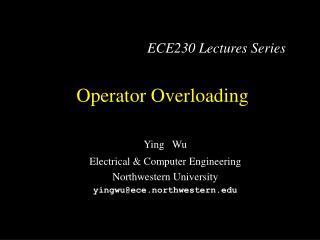 Operator Overloading