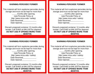 WARNING-PEROXIDE FORMER
