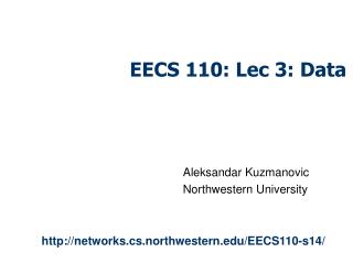 EECS 110: Lec 3: Data