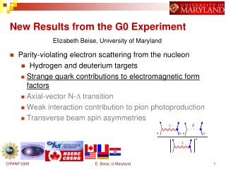 New Results from the G0 Experiment