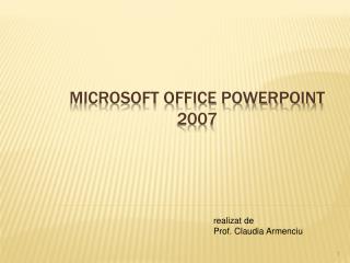 MICROSOFT OFFICE POWERPOINT 2007