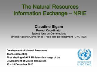 The Natural Resources Information Exchange – NRIE