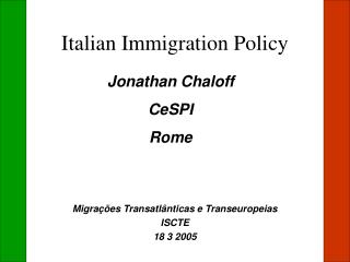 Italian Immigration Policy