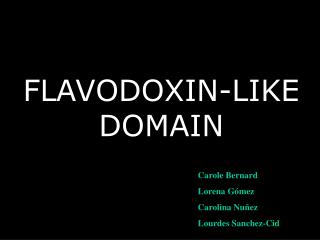 FLAVODOXIN-LIKE DOMAIN
