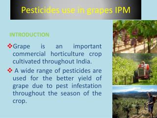 Pesticides use in grapes IPM