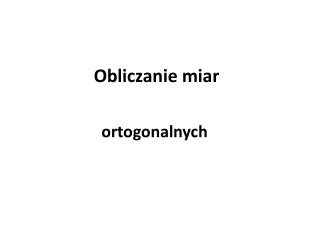 Obliczanie miar