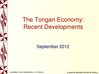 The Tongan Economy: Recent Developments
