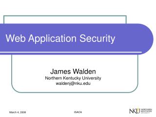 Web Application Security