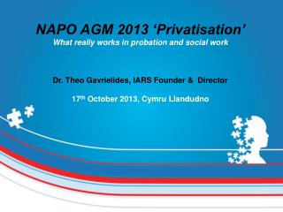 NAPO AGM 2013 ‘Privatisation’ What really works in probation and social work
