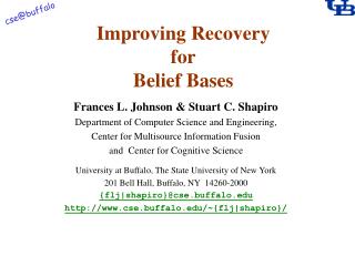 Improving Recovery for Belief Bases