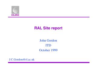 RAL Site report