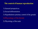 The control of human reproduction