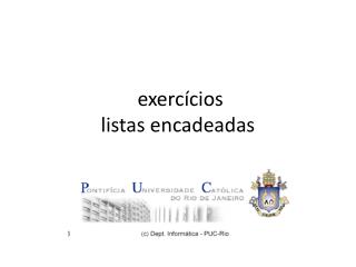 exercícios listas encadeadas