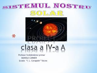 PROIECT clasa a IV-a A