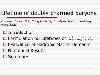 Lifetime of doubly charmed baryons