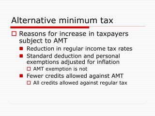 Alternative minimum tax