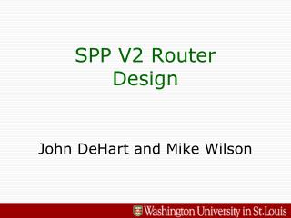 SPP V2 Router Design