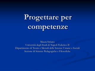 Progettare per competenze