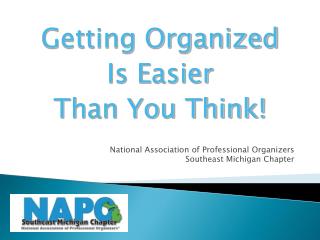 National Association of Professional Organizers Southeast Michigan Chapter