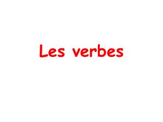 Les verbes
