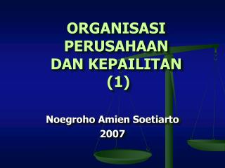 ORGANISASI PERUSAHAAN DAN KEPAILITAN (1)