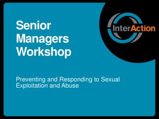 Senior Managers Workshop