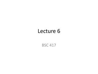 Lecture 6