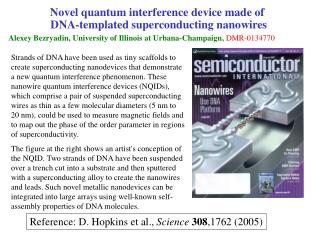 Novel quantum interference device made of DNA-templated superconducting nanowires