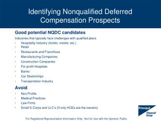 Identifying Nonqualified Deferred Compensation Prospects