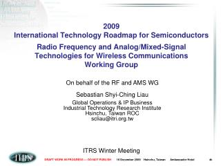 ITRS Winter Meeting
