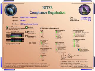 NITFS Compliance Registration