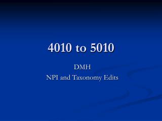 4010 to 5010