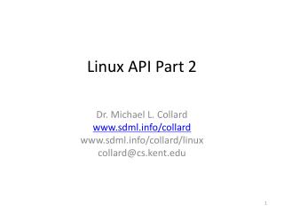 Linux API Part 2