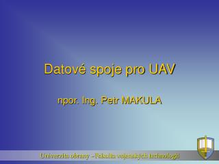 Datové spoje pro UAV