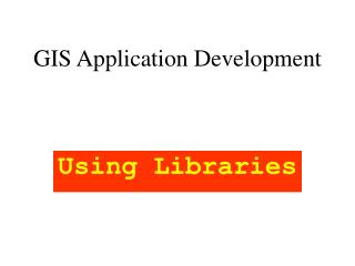 GIS Application Development