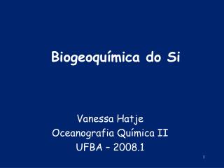 Biogeoquímica do Si