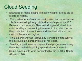 Cloud Seeding