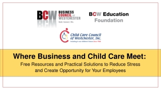 Child care: a challenge, but also an economic and workforce development opportunity  