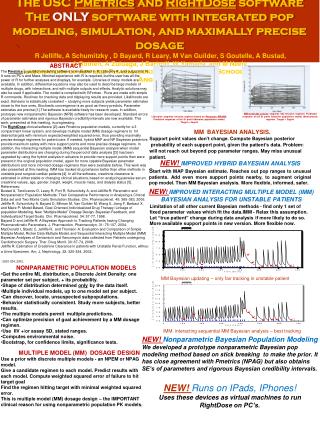 The USC Pmetrics and RightDose software