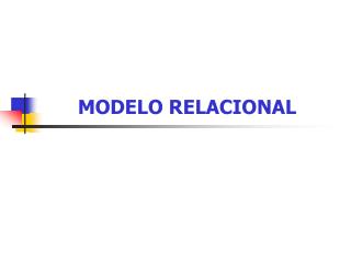 MODELO RELACIONAL