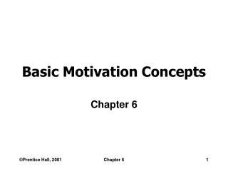 Basic Motivation Concepts