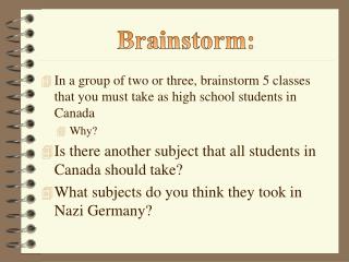 Brainstorm: