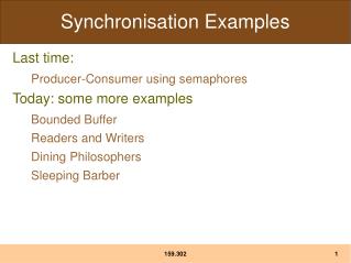 Synchronisation Examples