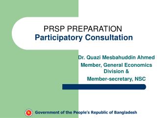 PRSP PREPARATION Participatory Consultation