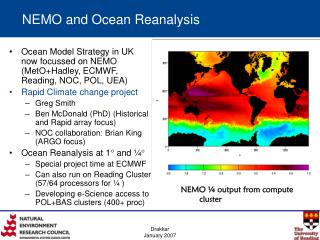 NEMO and Ocean Reanalysis