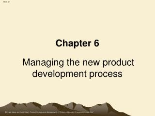 Chapter 6 Managing the new product development process